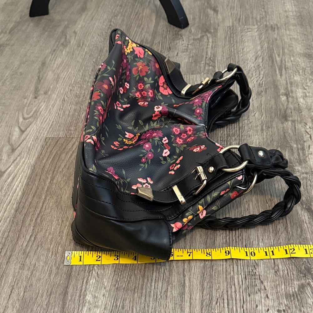 Apt. 9 Black and Pink Floral Shoulder Bag and Wallet - Picture 5 of 16
